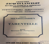 MENDELSSOHN - Tarentelle 4 clarinettes